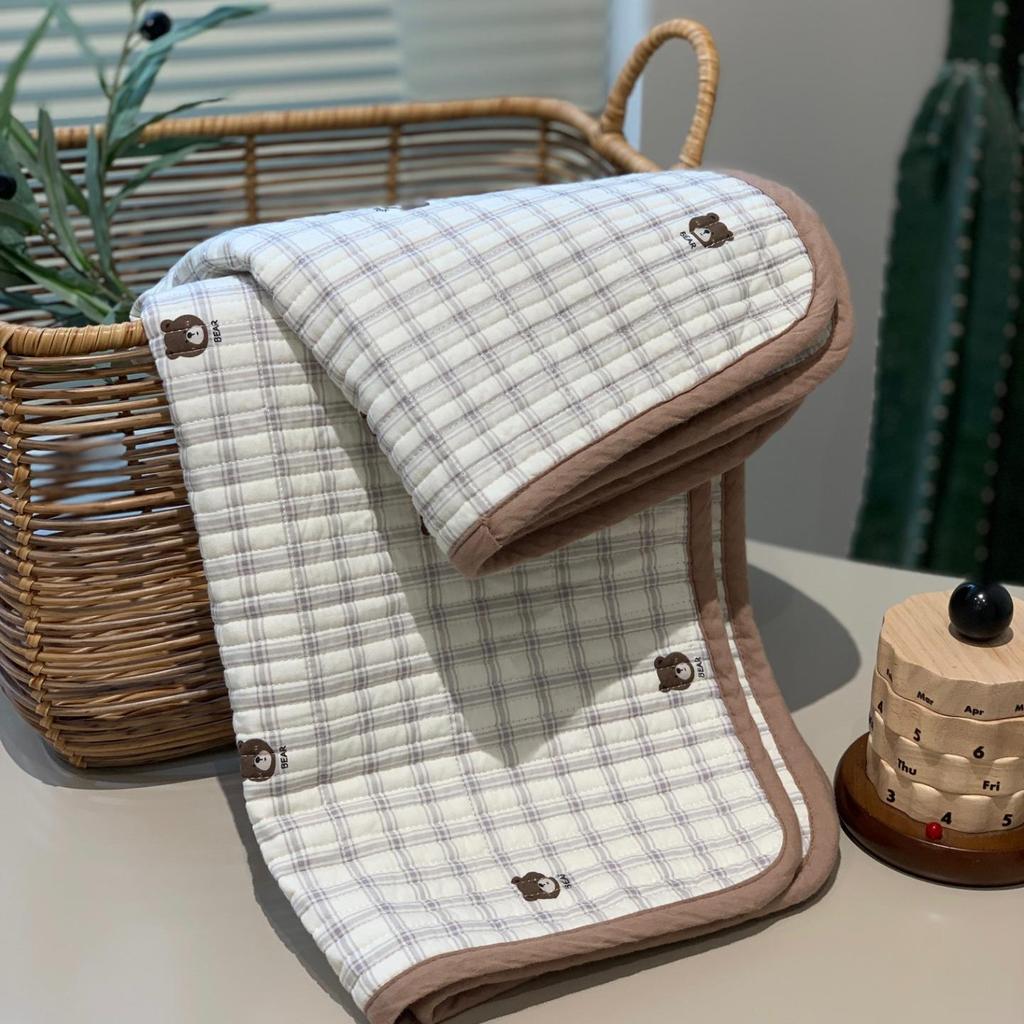 Стеганое покрывало с подходящими наволочками из чистого хлопка (Набор из 2), Уплотненный, 48x74см, Подходит для всех сезонов.