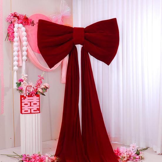 Очень большой бант Большие бархатные рождественские банты Верхушка для елки Праздничное украшение Бант Декор для вечеринки для помещений и улицы Многоразовый