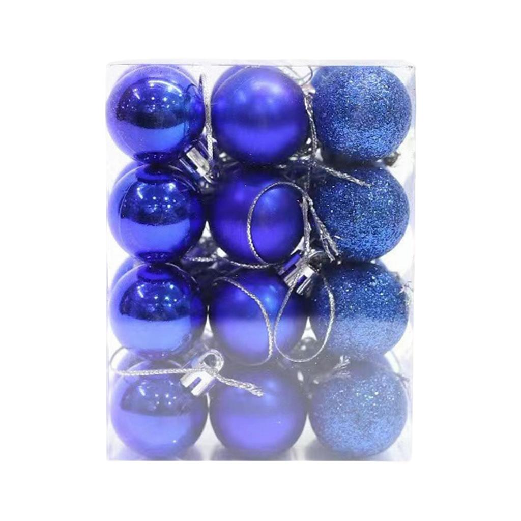 24PC 30mm Christmas Xmas Tree Ball Bauble Hanging Home Party Ornament Decor