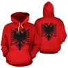 Albanian Flag Graphic Hoodies For Men 3D Printing Casual Long Sleeve Pullover Sweatshirts Men Women Tracksuit Jacket Sportswear