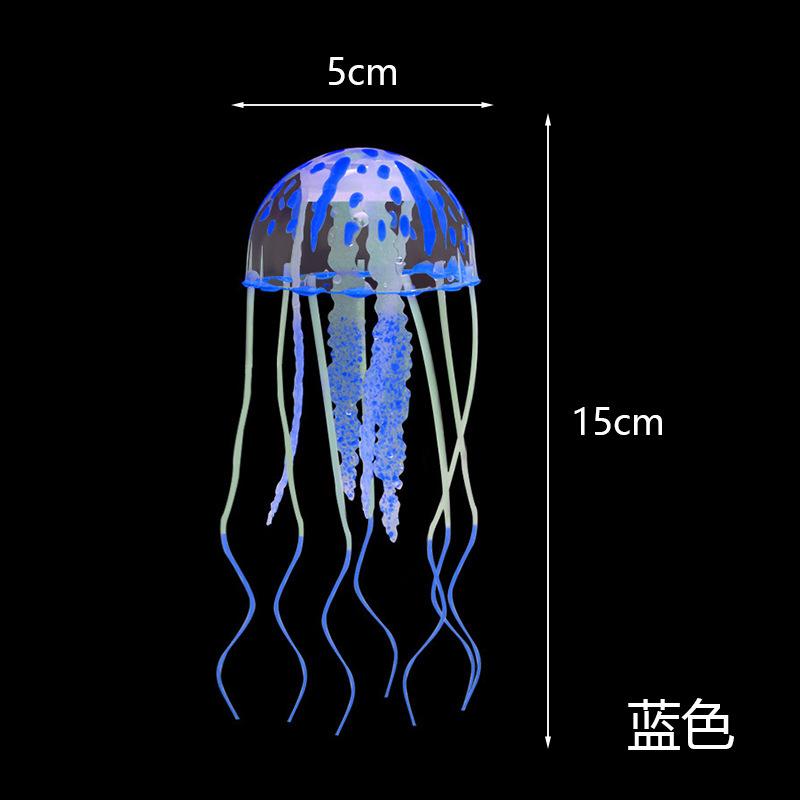 3 Pcs Glowing Jellyfish Aquarium Decoration Item Safe Silicone Aquarium Decoration Suitable For Various Fish Tanks