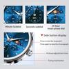 OLEVS Мужские часы простые повседневные оригинальные кварцевые часы для мужчин водонепроницаемые светящиеся нержавеющая сталь фазы Луны мужские подарки