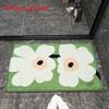 Plush Floor Mat With Cartoon Flower Print Design For Bedroom And Use Bathroom