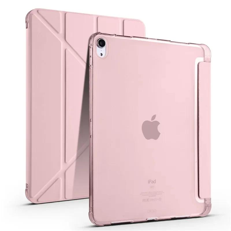 Чехол для планшета iPad Air 11 дюймов 2024 6th с гнездом для ручки, умная кожаная подставка, мягкий откидной держатель, подставка, противоударный чехол