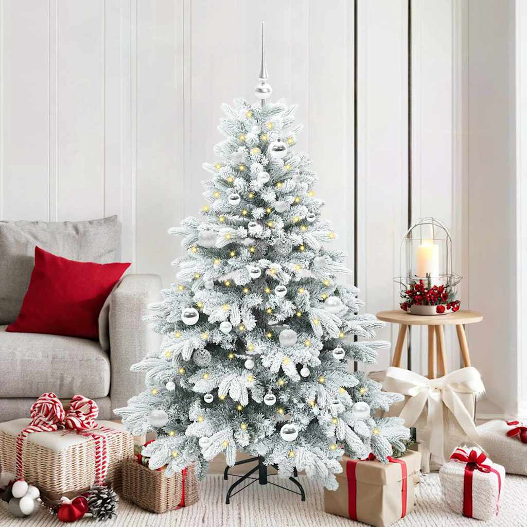 Artificial Christmas Tree with 150 Warm White LEDs 150 cm PE and PVC