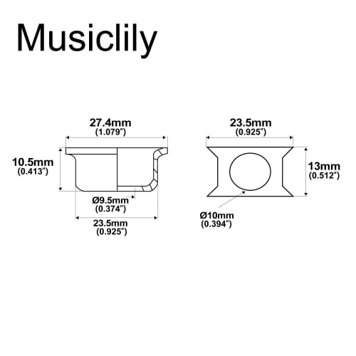 Musiclily Pro Steel Vintage-Style Telecaster Jack Plate for TL Electric Guitars, Chrome