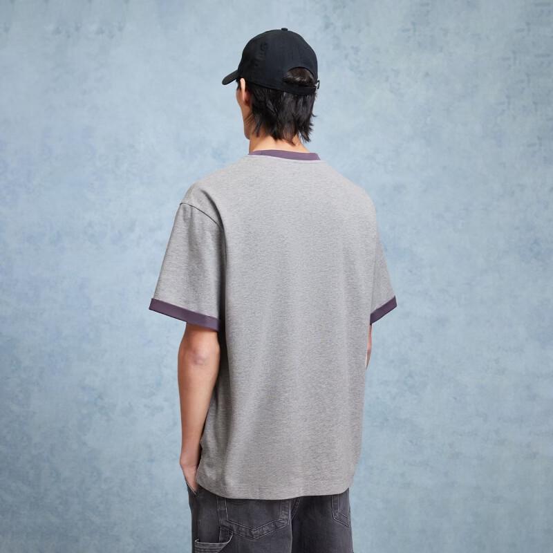 Jack&Jones Мужская футболка с коротким рукавом, свободного кроя, имитация двух предметов