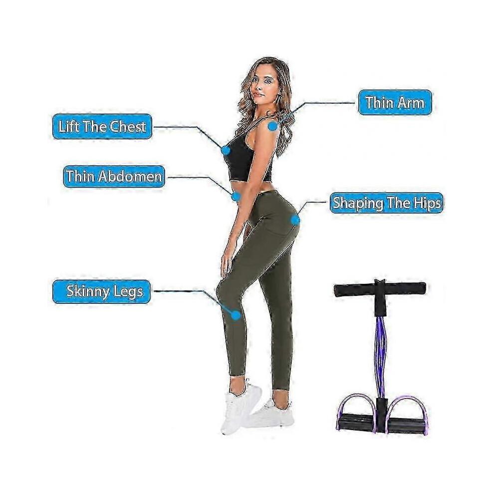 2024 Multifunction Tension Rope, 6-tube Elastic Yoga Pedal Puller Resistance Band, Natural Latex Tension Rope zxin 2025