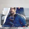 Leons Kennedy Residents Evils Warm Soft Blanket  Students Plush Throw Blanket Pattern Couch Chair Flannel Bedspread Bed Cover