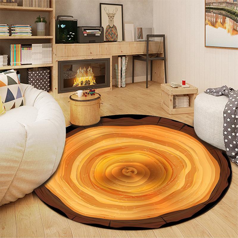 Carpet Salon Decorative Floor Mats Round Carpet Chair Sofa Bubble Kiss Tree Ring Round Carpet Bedroom Living Room Decor