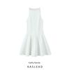 Kaslead New Women Clothes Western Style Fashion Button Decoration Mini Dress 5029065