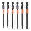 6Pcs Electric Impact Driver Cross Drill Bit Strong Magnetic Black 14in Hex Shank Screwdriver Bit