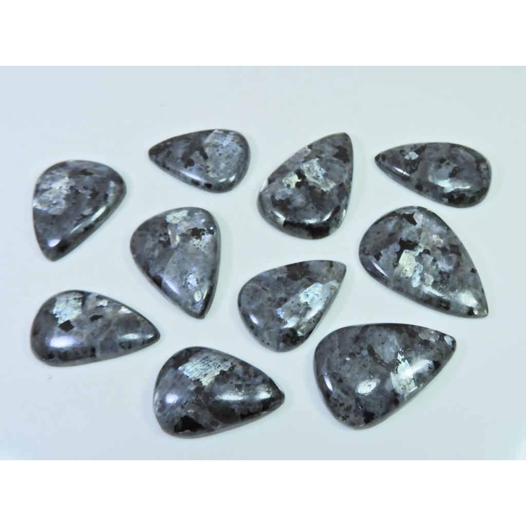 318Cts. Natural Forest Agate Pear Cabochon Loose Gemstone 19 Pcs Lot C-1949
