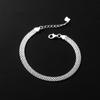 925 Sterling Silver Adjustable Multilayer Lace Weave Charm Bracelet &Bangle For Women Elegant Punk Jewelry Party Sl033