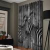 Черно-белая фотография дикой природы, две зебры, обнимающиеся, оконные шторы, шторы для гостиной, декоративные предметы для гостиной