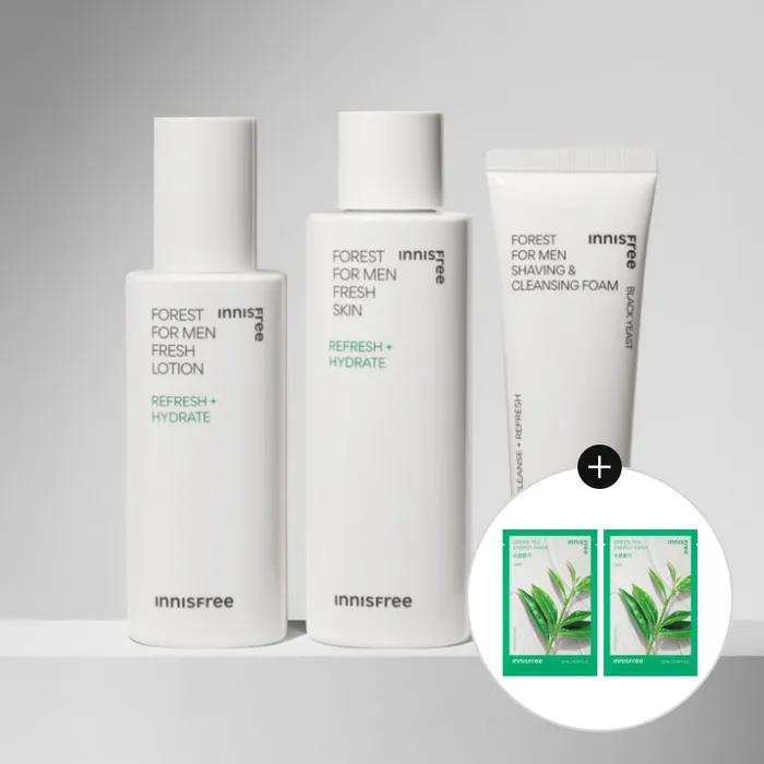 Forest Fresh Skin Lotion 2-piece Set + Green Tea Energy Mask Pack 2 Sheets
