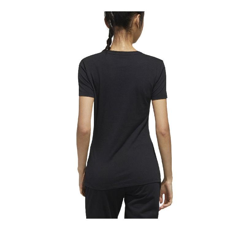 (WMNS) adidas neo W Esntl Lg T 1 Спортивная футболка с коротким рукавом Черная Женская FP7868