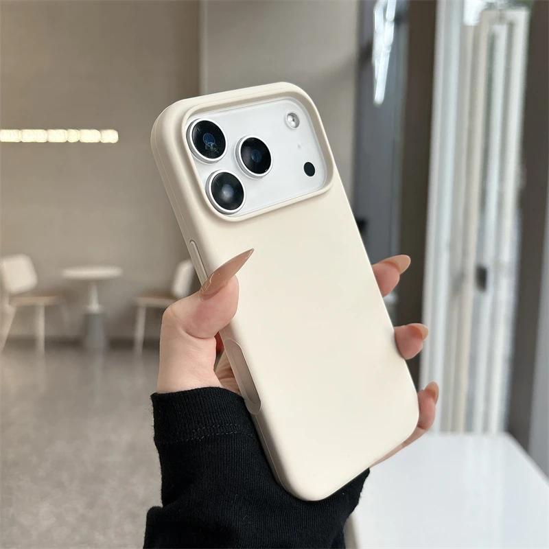 Магнитный чехол из жидкого силикона для Magsafe IPhone 17 Air 16 15 14 13 12 Pro Max Plus 17Air 17Pro IPhone17 Mac Safe Чехол для телефона