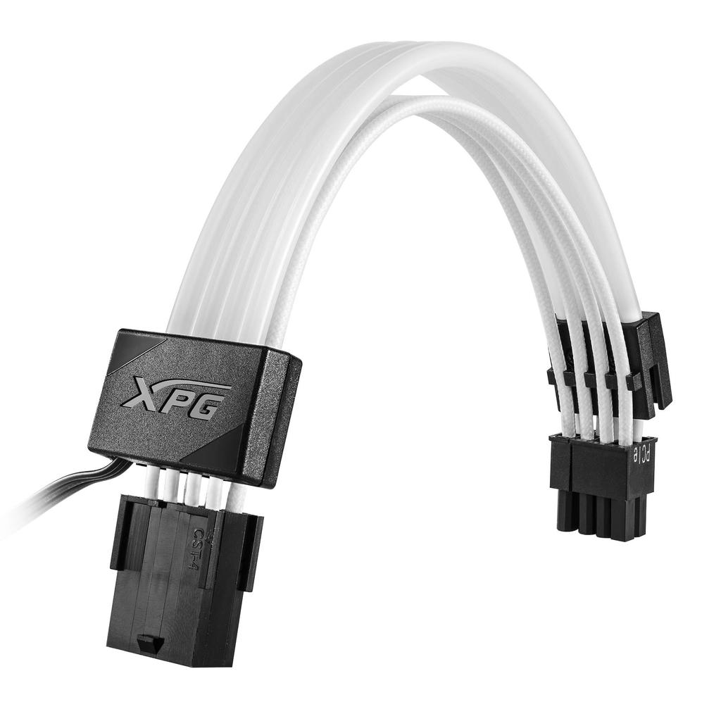 XPG PRIME ARGB EXTENSION CABLE Удлинительный кабель питания VGA с 12 адресуемыми RGB - 8-pin [Оснащен светодиодами] ARGBEXCABLE-VGA-BKCWW