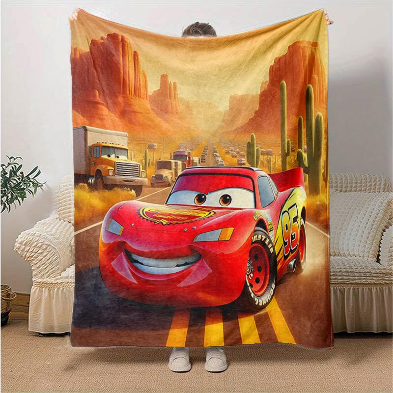 1pc Mcqueens Flannel Blanket Soft Warm Throw Blanket for Bedroom Living Room Bed Travel Camping Picnic Gift. M730031