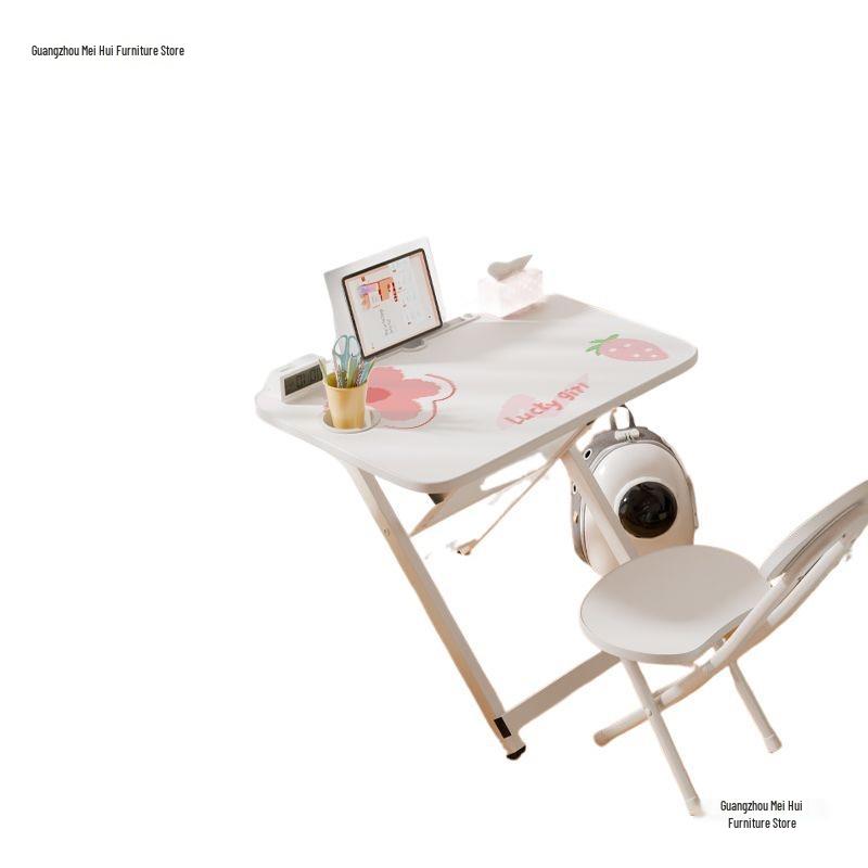 Детский портативный многофункциональный складной стол для учебы и набор стульев - Не требует установки