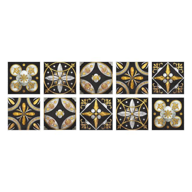 10 листов кухонная клейкая настенная плитка, наклейка для пола, украшения ванной комнаты, очистка и приклеивание фартука, водонепроницаемые керамические обои, 3d настенная панель