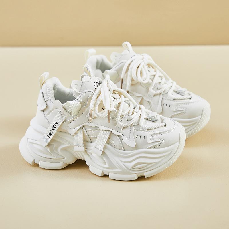 Повседневные женские кроссовки Dad на толстой платформе, нескользящие, легкие, удобные, со шнуровкой, женские, дышащие, для ходьбы, тенниса