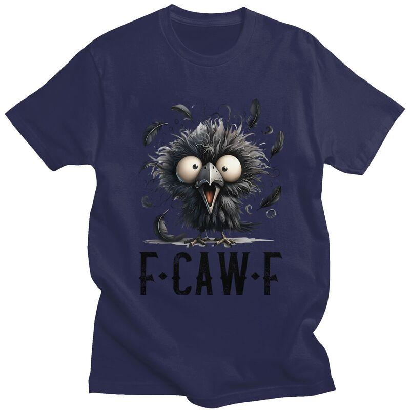 Humor Crow Gothic FCawF Meme T Shirt Unisex Short Sleeve Tshirts Summer Casual Graphic Tee Tops Pure Cotton Slim Fit Clothes
