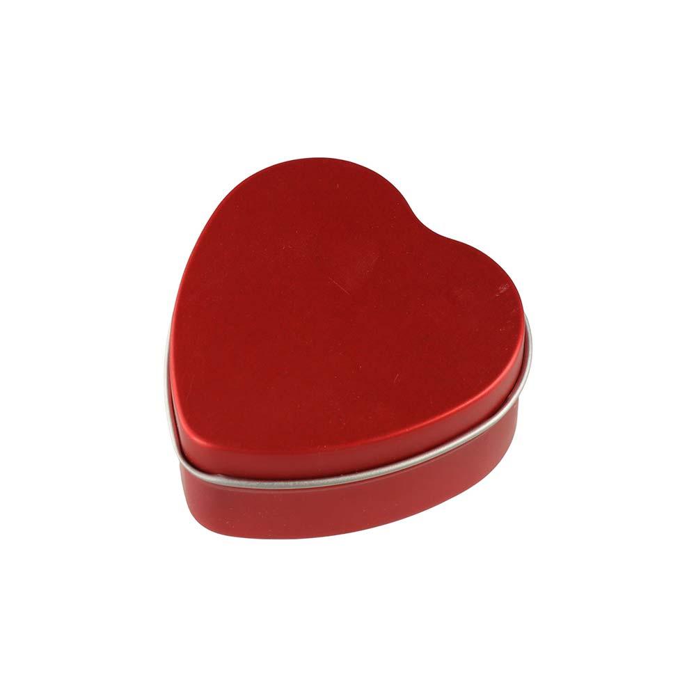 Empty Heart Shape Tins Silver/Red/Pink Jewelry Box Multifunctional Heart Metal Box for Candle