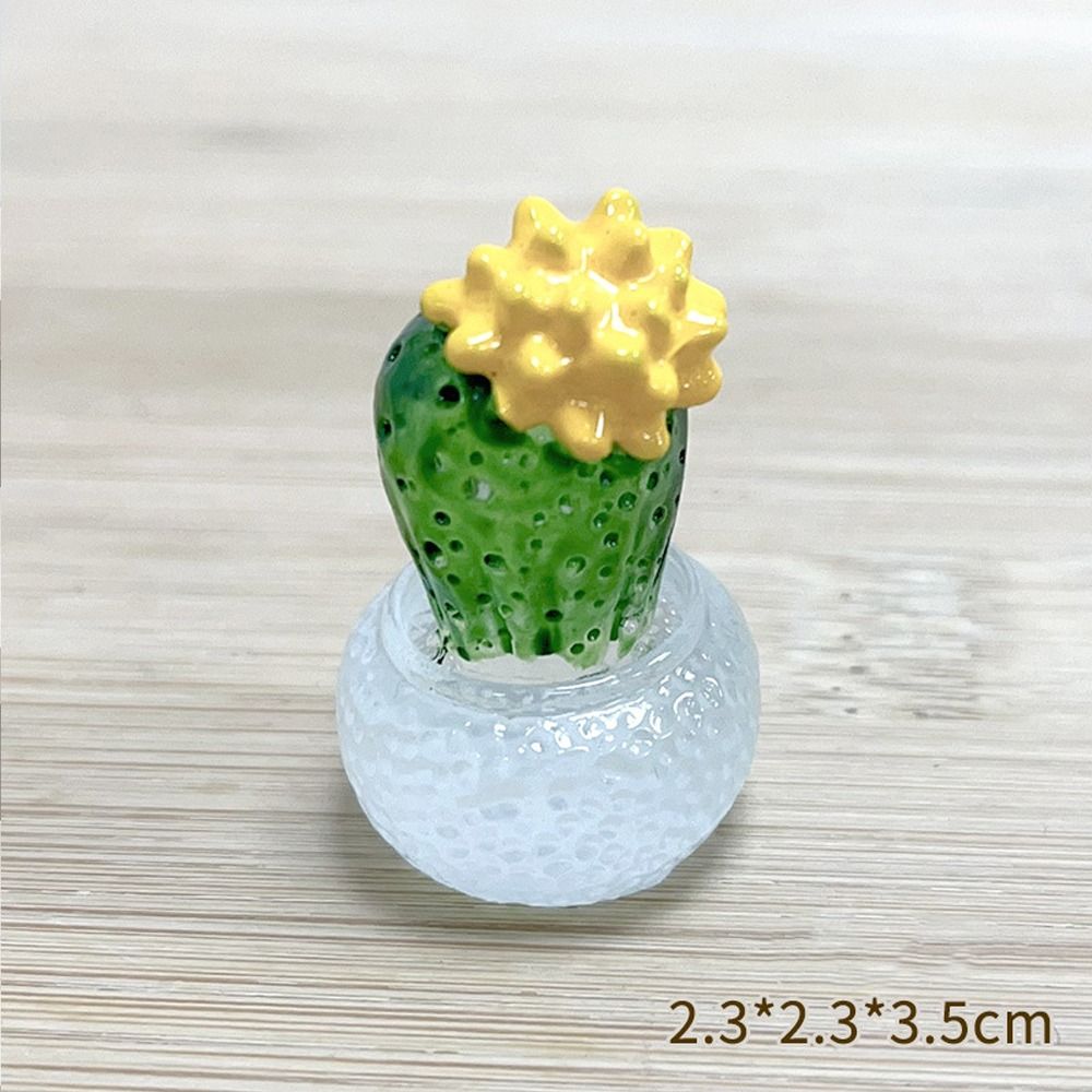 Прозрачный мясистый кактус бонсай декор мультяшный имитация кактуса настольный орнамент