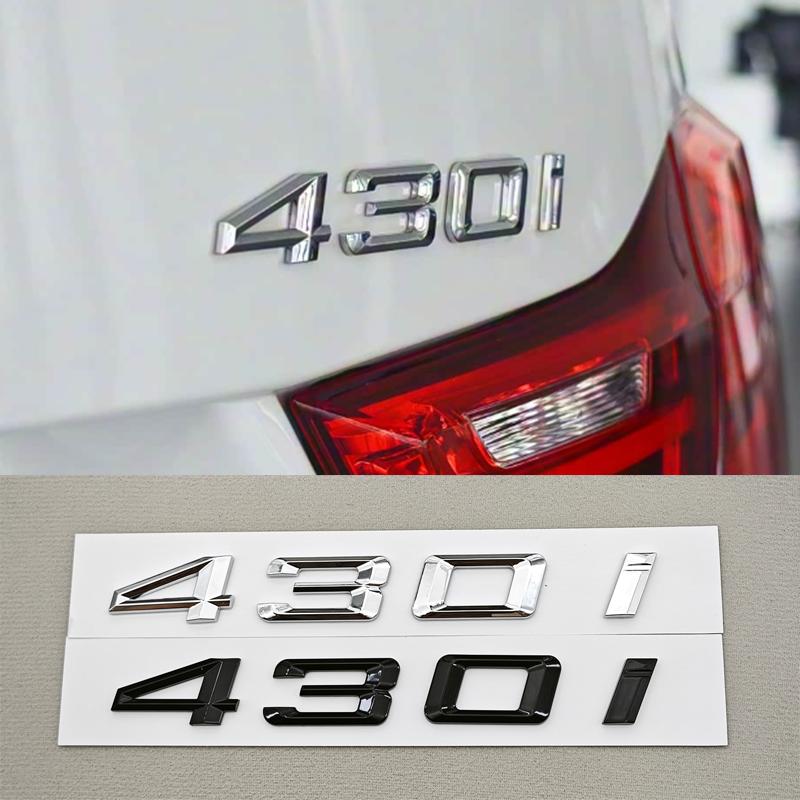 3D ABS Car Letters Logo 430i 430d Badge Sticker Emblem Decals For BMW 4 Series 430i 430d G22 G26 G23 Tail Marking Accessories