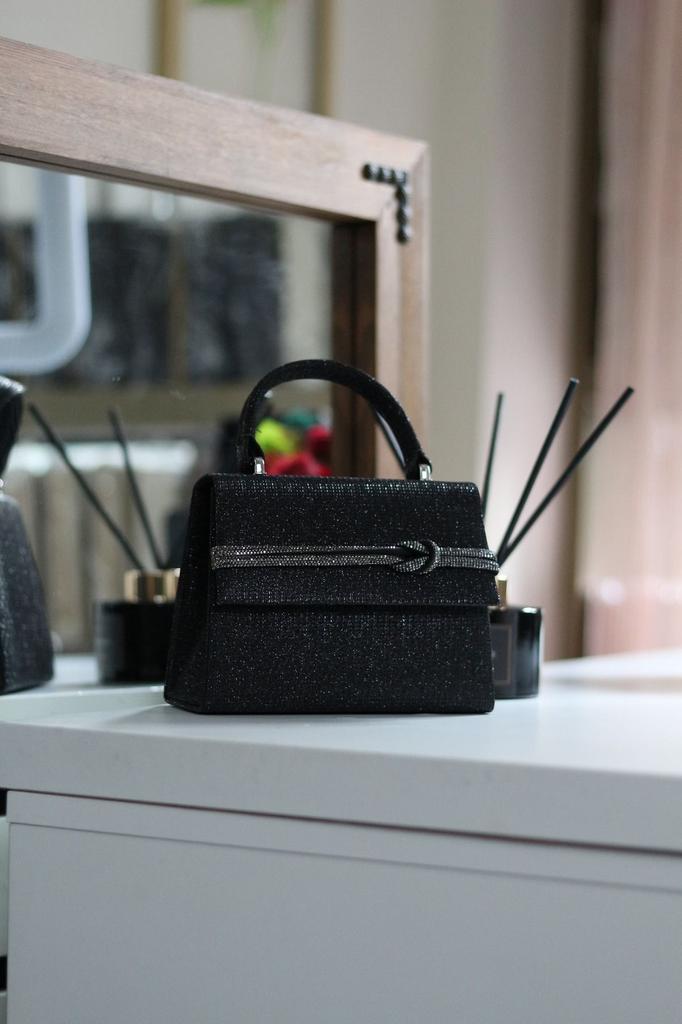 Women's Stylish and Useful Evening Dress Bag Women's Satin Beige Stone Stripe Detailed Evening Dress Shoulder Bag