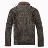 Зимние мужские кожаные куртки повседневные мужские винтажные мотоциклетные куртки из искусственной кожи мужские мотопальто