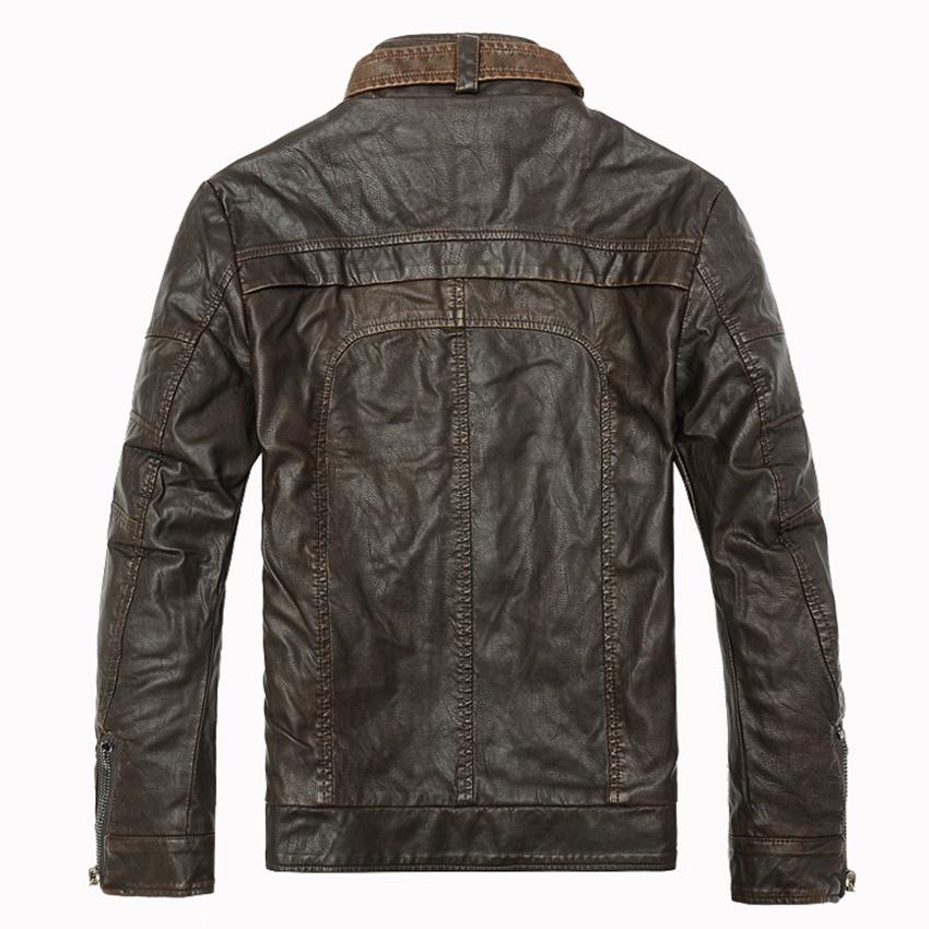 Зимние мужские кожаные куртки повседневные мужские винтажные мотоциклетные куртки из искусственной кожи мужские мотопальто