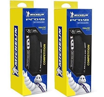 Комплект из двух клинчерных дорожных шин MICHELIN Pro4 Endurance V2 700c (Черный, 700x23c) [Импортировано]