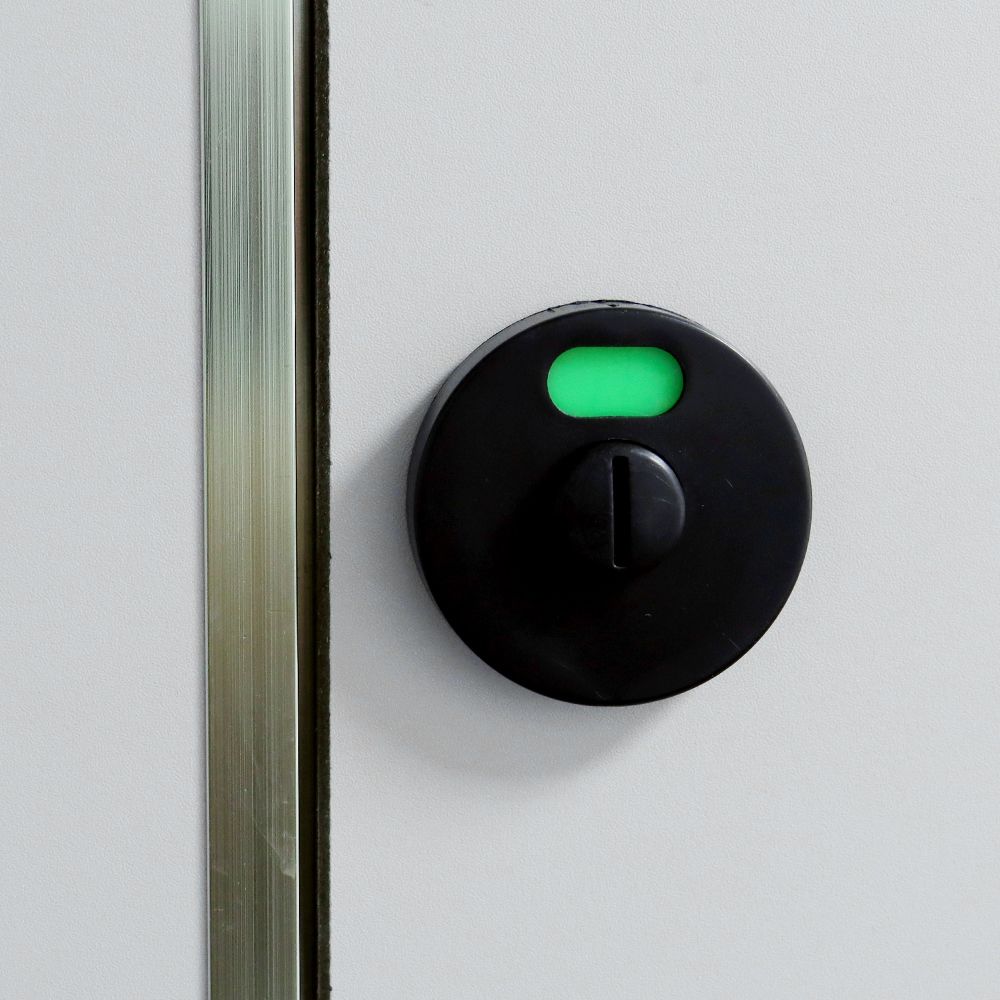 Bathroom Public Toilet Nylon Plastic Door Lock Indicator Lock Handle Black