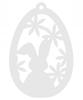 2. Pendant Openwork Decoration Egg Easter Egg Easter Bunny White
