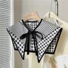 Shawl Fake Collars for Women Detachable Lapel Shirt Bowknots Scarf Girls Summer Dress False Collar Neckwear Cape Corbatas