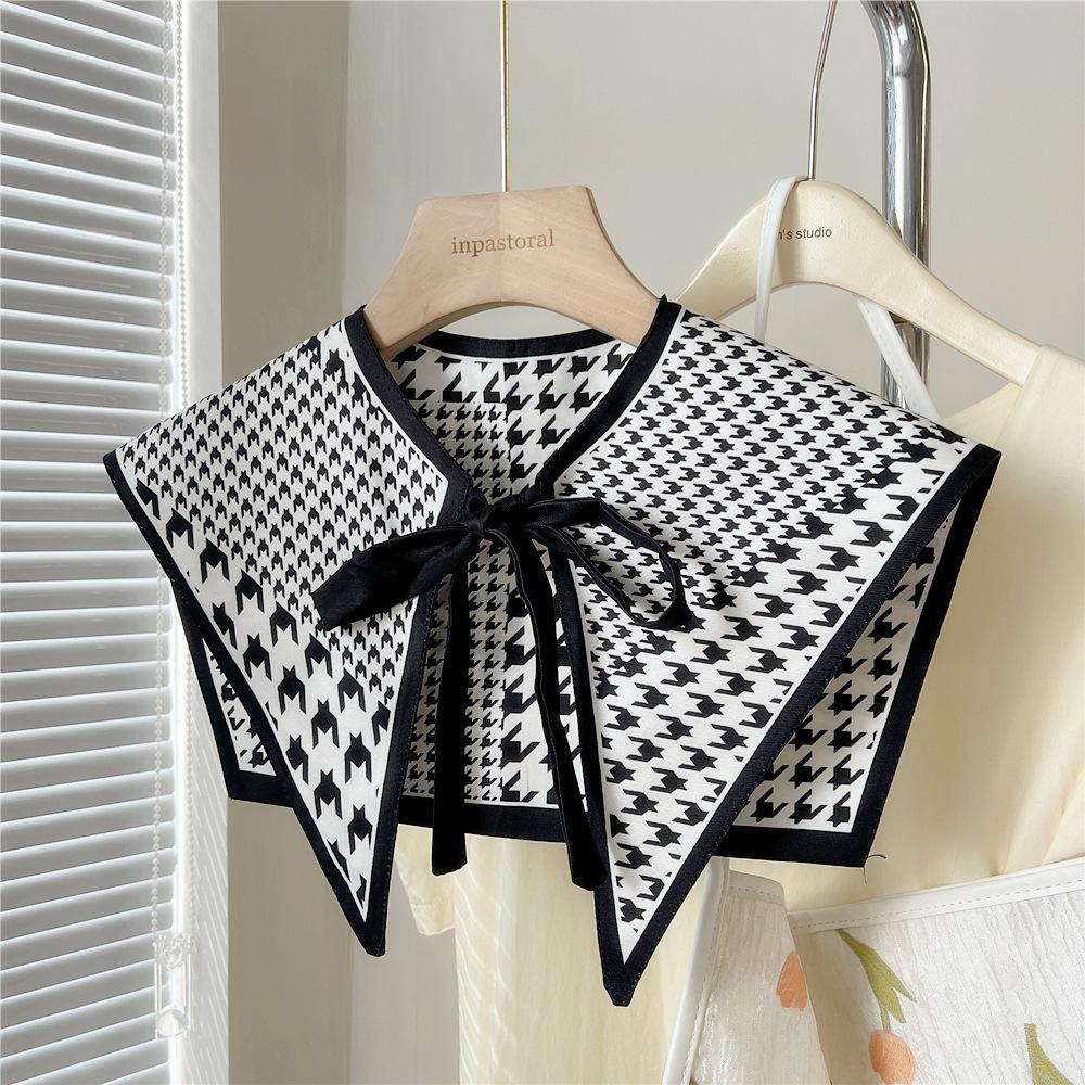 Shawl Fake Collars for Women Detachable Lapel Shirt Bowknots Scarf Girls Summer Dress False Collar Neckwear Cape Corbatas