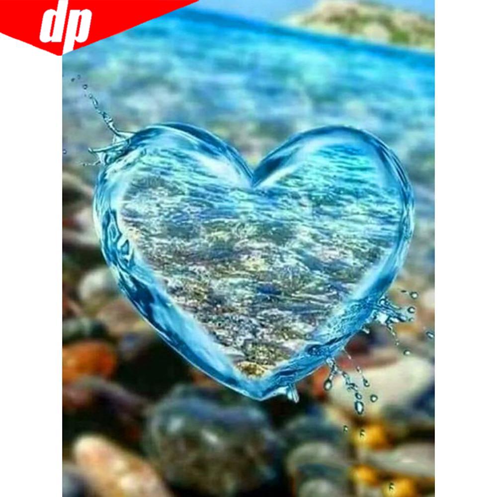 5d Diamond Painting Kit Heart Diamond Embroidery Scenic Diamond Mosaic Rhinestones Picture