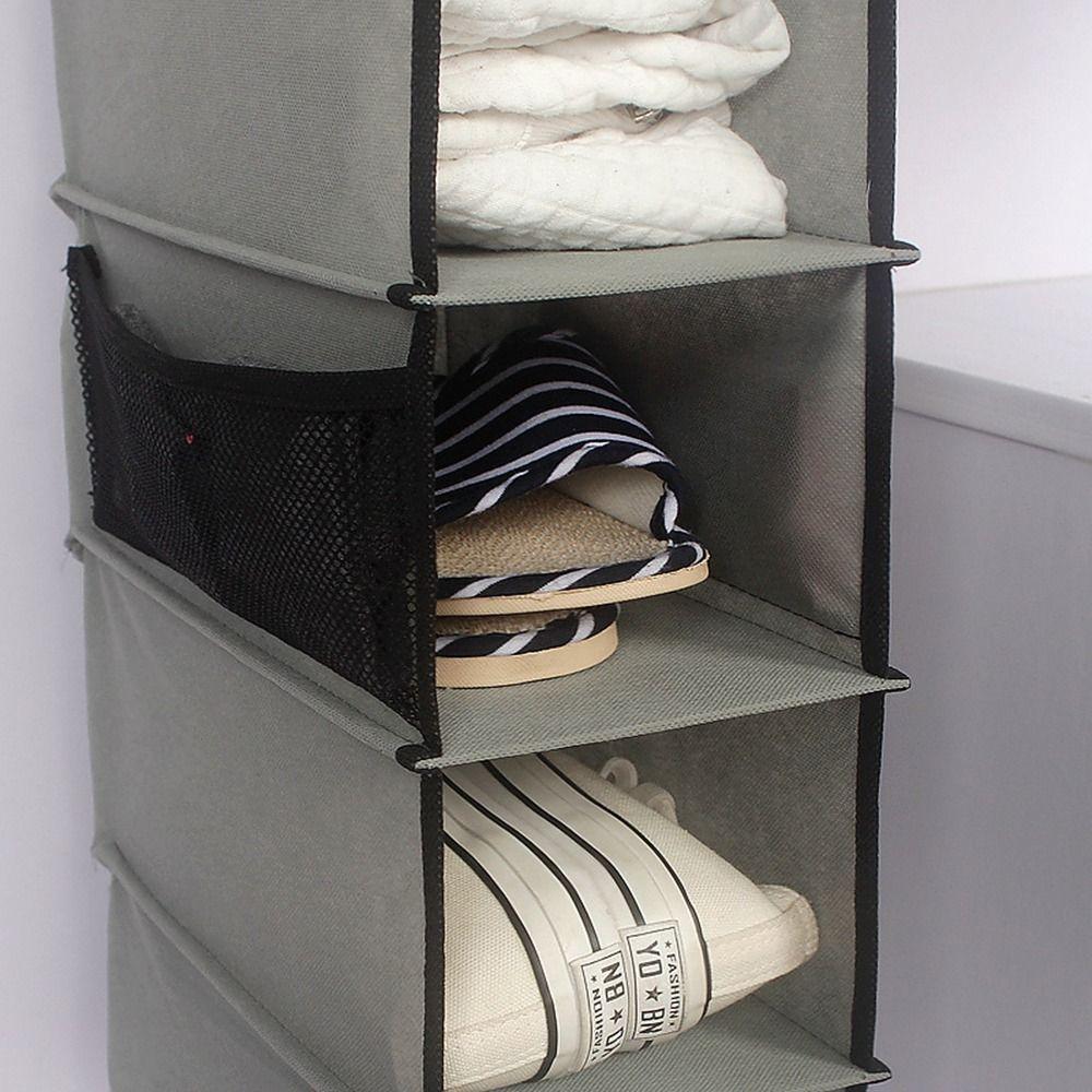 Clear 10 Layer Hanging Bag 10 Grids Sundry Hanger Pouch Creative Shoe Storage Rack Wardrobe