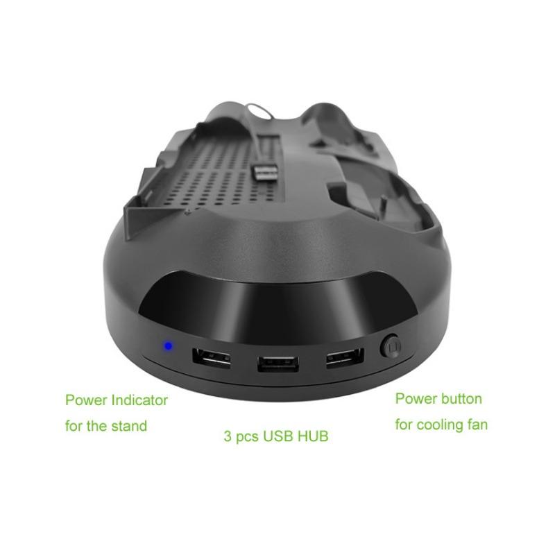 Xbox ONE X Вентилятор охлаждения Игровой CD-бокс Нижнее сиденье Зарядка Многофункциональный