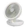 SK Japan Rechargeable Folding Desk Fan, Wall-Mountable, Circulator, White, Oscillating DC Motor