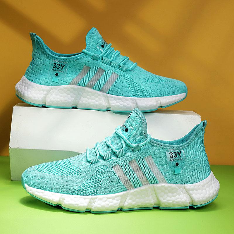 Мужские сетчатые кроссовки больших размеров 39-47 - Дышащая спортивная обувь для бега в зале, Легкая повседневная спортивная обувь