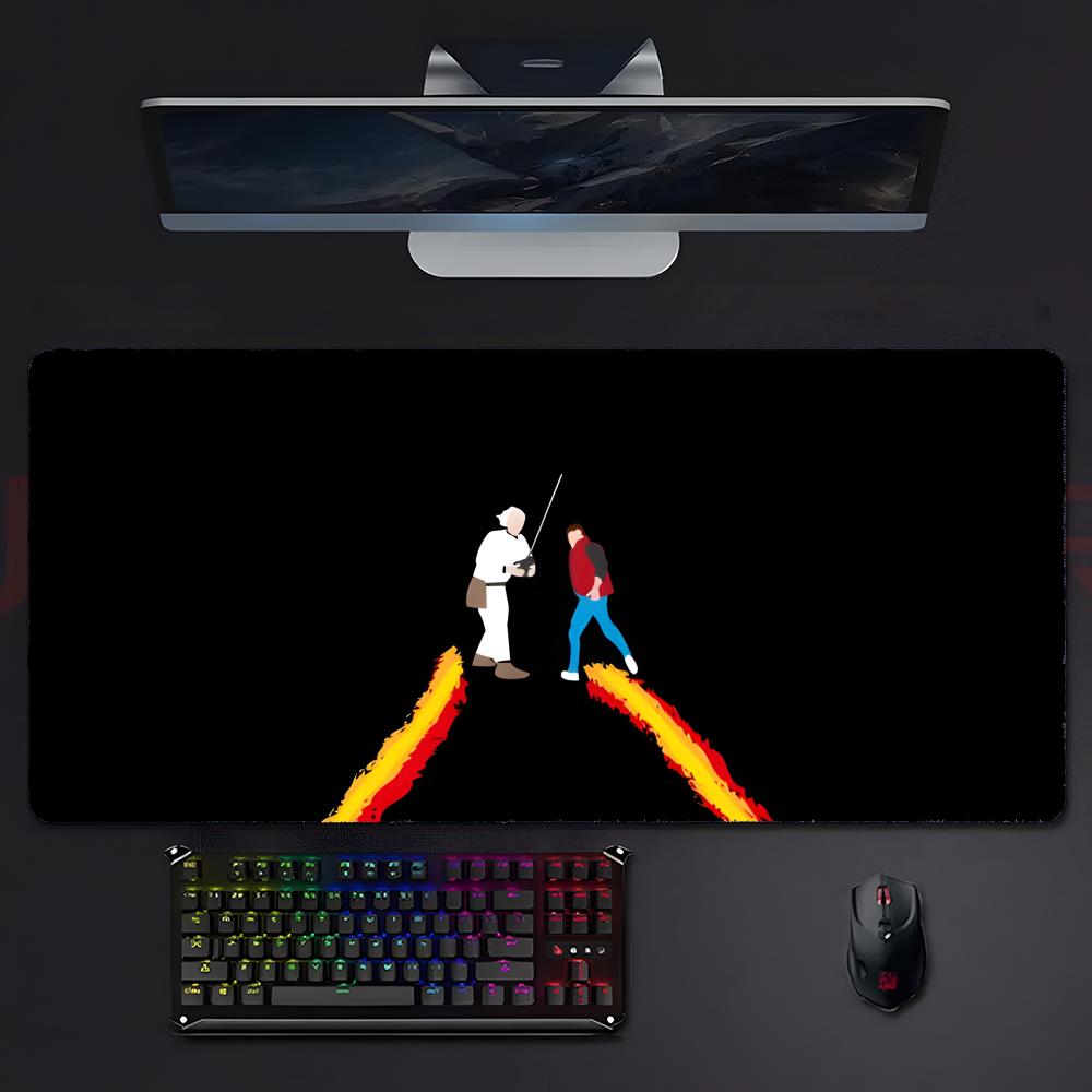 Classic Scifi Movie Bback To The Future Mouse Pad Large Gaming Mousepad With Stitched Edges Thickened Desk Mat Pc
