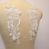1 Pair White Flower Lace Applique Handmade Apparel Sewing Lace Embroidery Patch DIY DIY Clothing Patch Wedding Dress Accessories