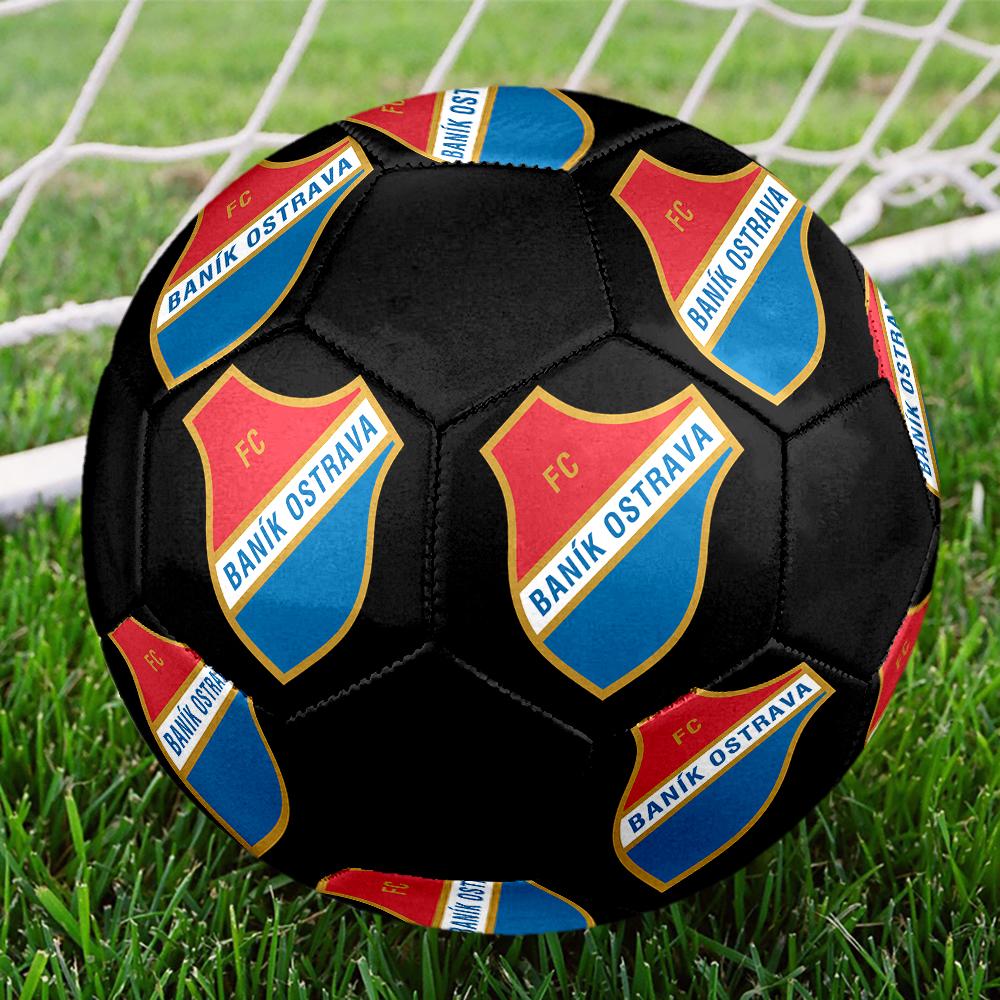 Banik Ostrava FC Soccer Ball, colorful, suitable for all ages, machine-stitched, PVC material, competition grade, durable and high bounce
