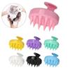 Head Scalp Massage Comb Silicone Shampoo Brush Hair Washing Comb Bath Shower Brush Salon Hairdressing Bath Spa Anti-Dandruff Shampoo Hair Clean Care