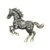 Casual Zodiac Animal Lapel Pins Luxury Metal Badge Pin Rhinestone Horse Brooches  New Year Gifts