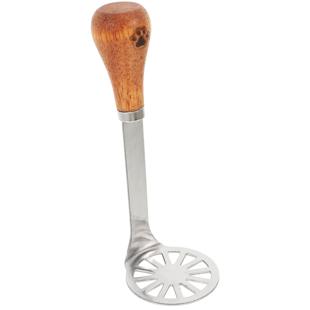 Potato Masher Ground Beef Banana Crusher Wooden Avocado Tool for Guacamole Silver